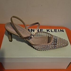 Anne Klein Tan Studded Heels